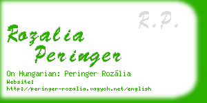 rozalia peringer business card